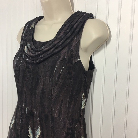 Tracy Reese feather print sleeveless sheath dress - Picture 3 of 6